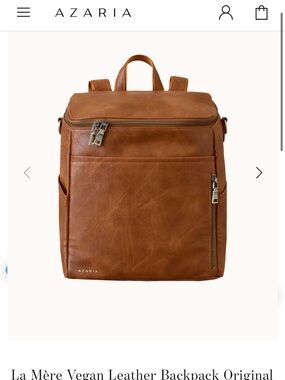 Azaria La Mère Tan Vegan Leather Backpack